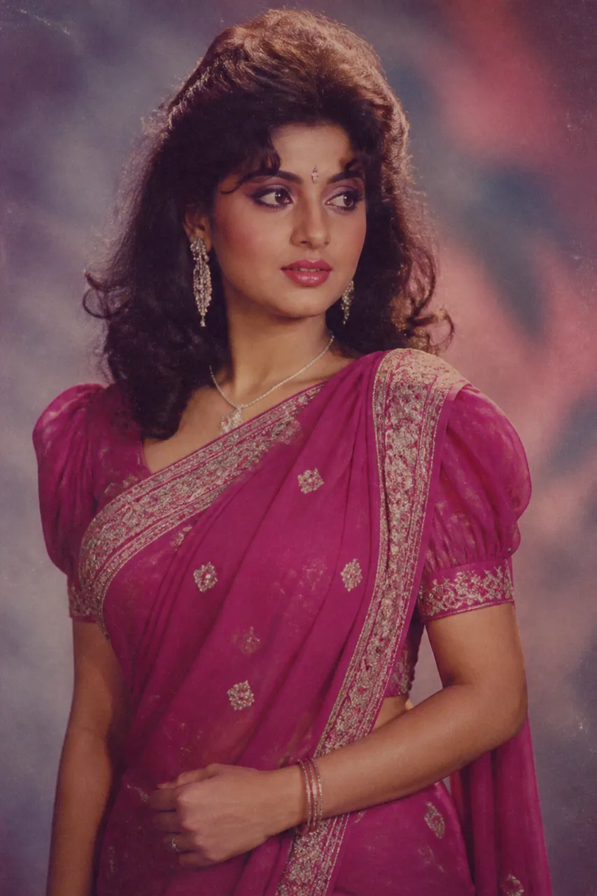 80s Bollywood Heroine Studio Portrait Prompt (Gemini) – AI se bani photo