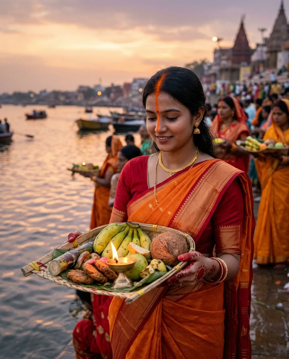 Chhath Puja Traditional Soop Photo Prompt (AI Portrait) – AI se bani photo