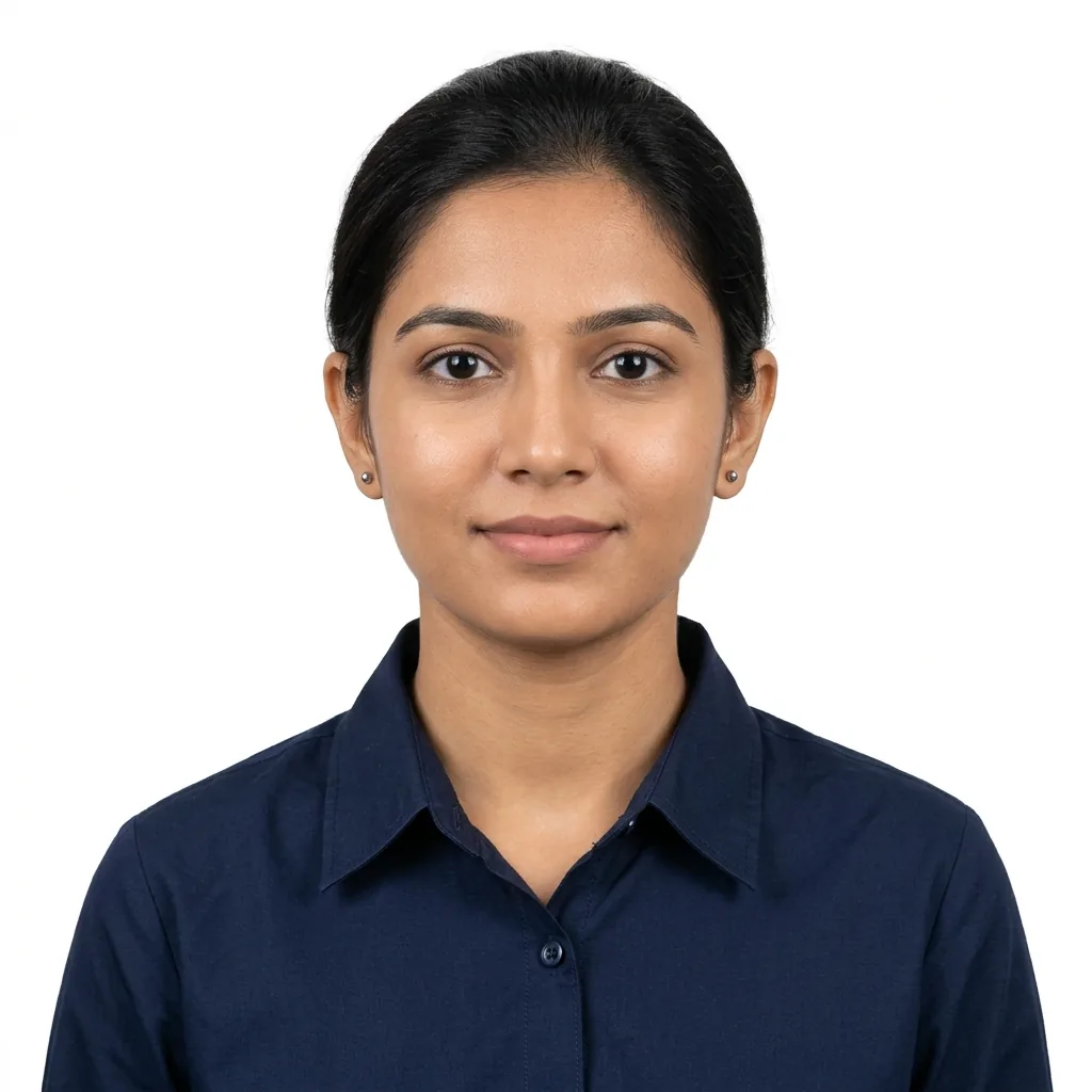 Official White Background Passport Photo Prompt (AI) – AI se bani photo
