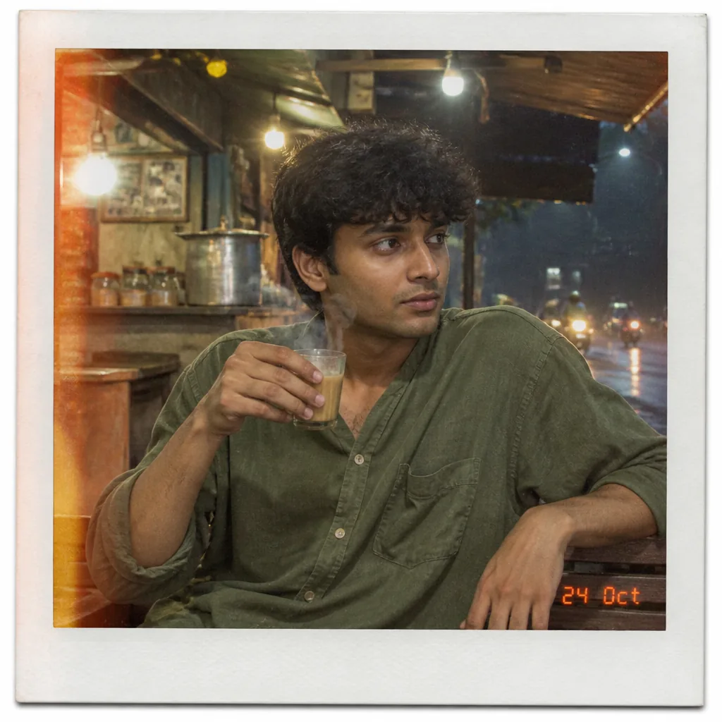 Roadside Chai Stall Polaroid AI Photo Prompt – AI se bani photo