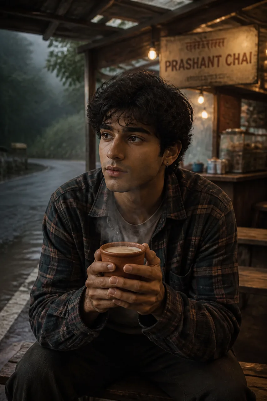 Roadside Tapri Kulhad Chai Aesthetic Portrait Prompt – AI se bani photo