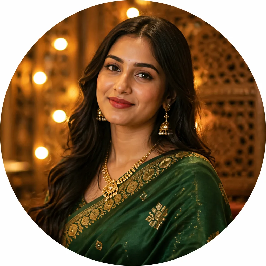 Royal Ethnic Festive Portrait DP Prompt – AI se bani photo
