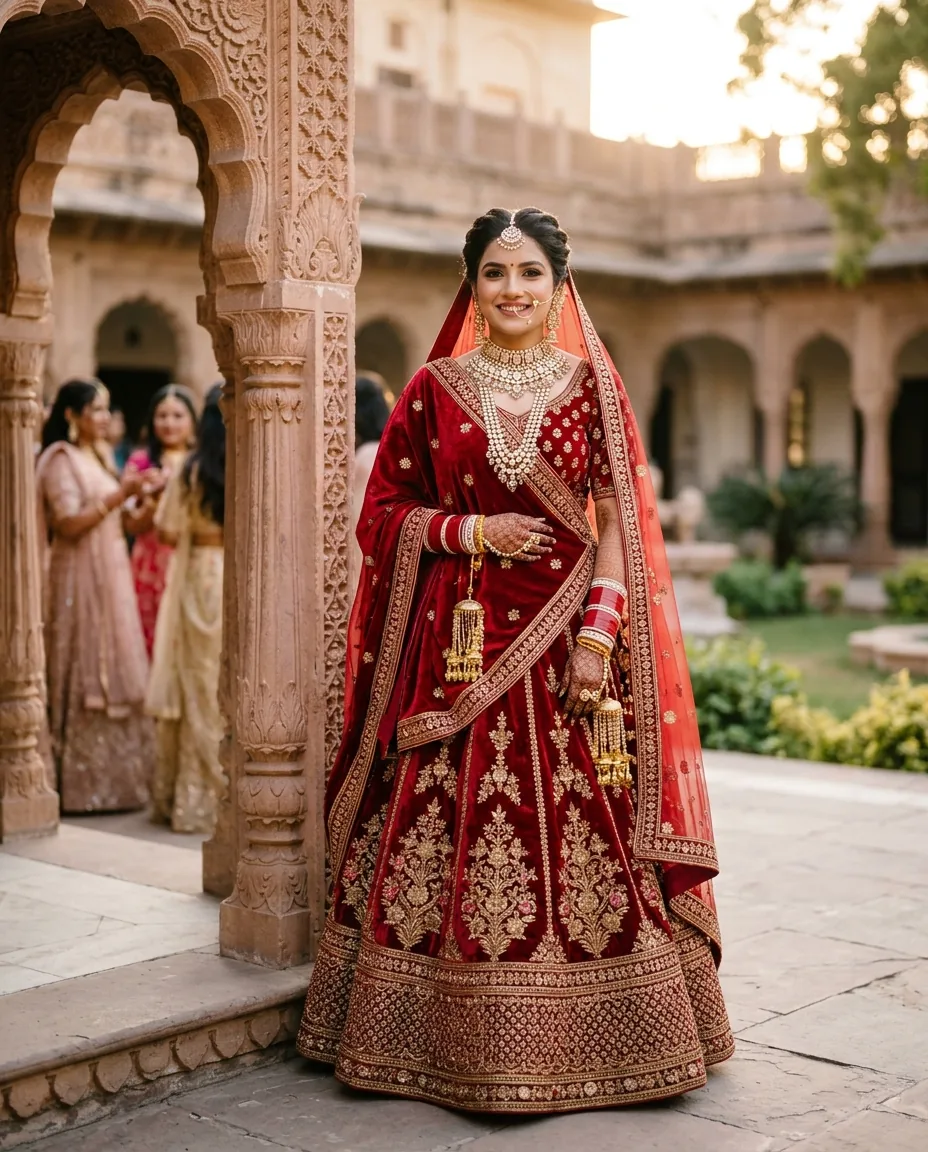 Royal Indian Bridal Look Photo Prompt for Girls (Gemini AI) – AI se bani photo