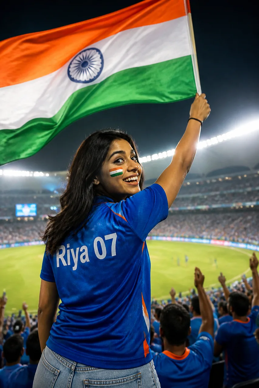 Stadium Roar Cricket Fan Photo AI Prompt – AI se bani photo