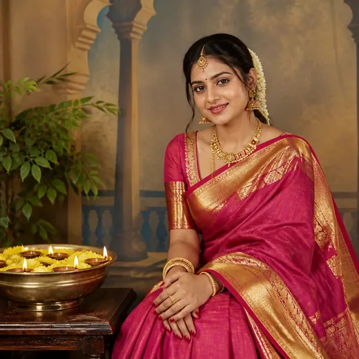 1990s Nostalgic Diwali Studio Portrait (Chat/Gemini)