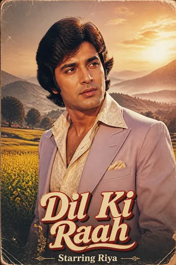 70s Bollywood Romantic Hero Movie Poster Prompt