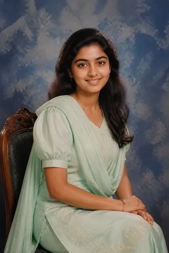 90s Indian Photo Studio Portrait Prompt (Gemini AI)