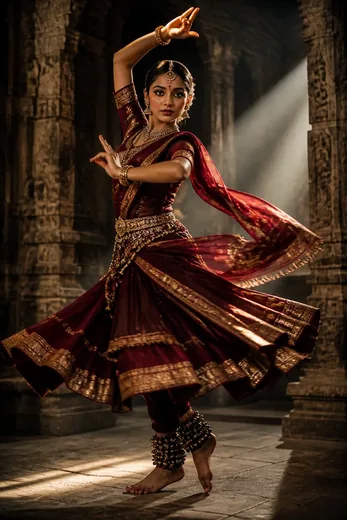 Ancient Temple Kathak Classical Dance Reel Prompt (Veo / Kling)
