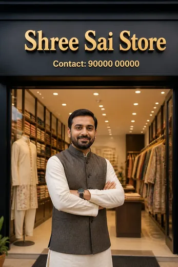 Business & Shop Owner Branding Poster with Name & Mobile