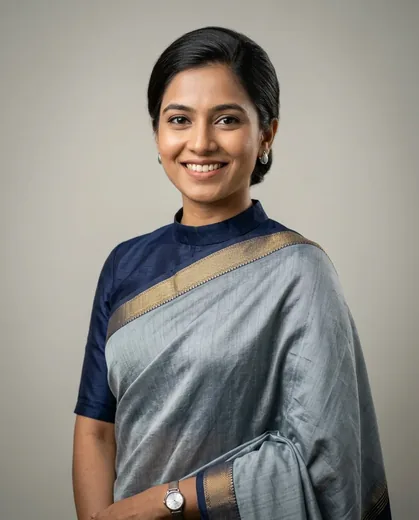 Corporate Formal Saree Headshot for Indian Women