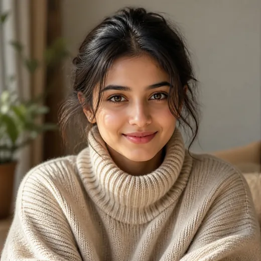 Cozy Aesthetic Beige Sweater DP for Instagram