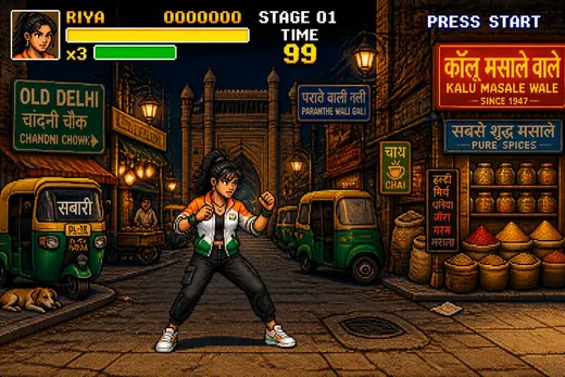 Delhi Street Fighter 16-Bit Pixel Art Avatar Prompt