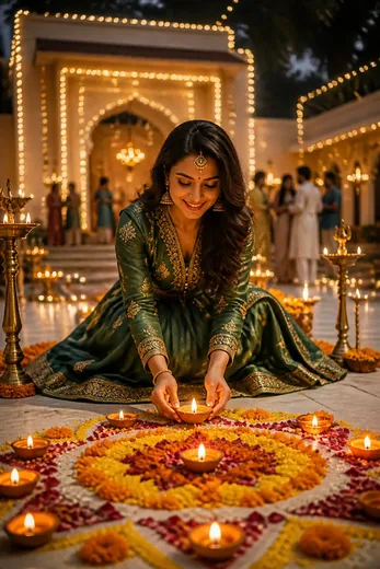 Diwali Diya Lighting Aesthetic Reel Video Prompt (Veo / Kling)