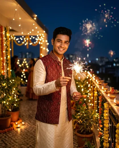 Diwali Kurta Photo Prompt for Boys (Gemini AI)