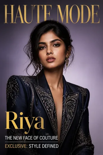 Fashion Magazine Cover with Your Photo and Name