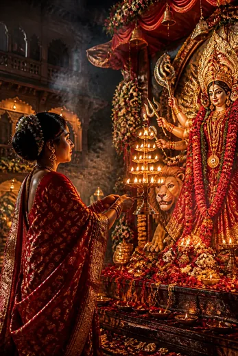 Maa Durga Aarti & Navratri Bhakti Photo Prompt (Gemini AI)