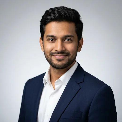 Men's Navy Blazer LinkedIn Headshot Prompt (Gemini AI)