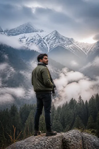 Misty Mountain Valley Aesthetic Photo for Instagram (AI)