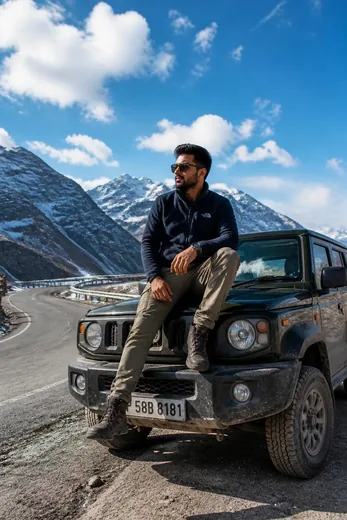 Pahari Rasta Mountain SUV Road Trip Photo Prompt