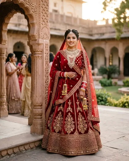 Royal Indian Bridal Look Photo Prompt for Girls (Gemini AI)