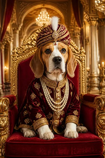 Royal Maharaja Pet Portrait 3D Style Prompt (Meta AI)