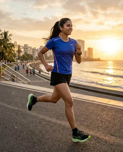 Sunrise Outdoor Running Marine Drive Photo Prompt