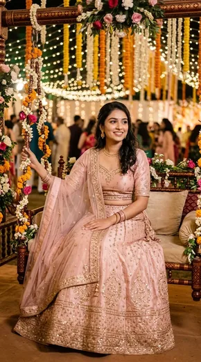 Trending Pastel Lehenga Wedding Guest Look Prompt